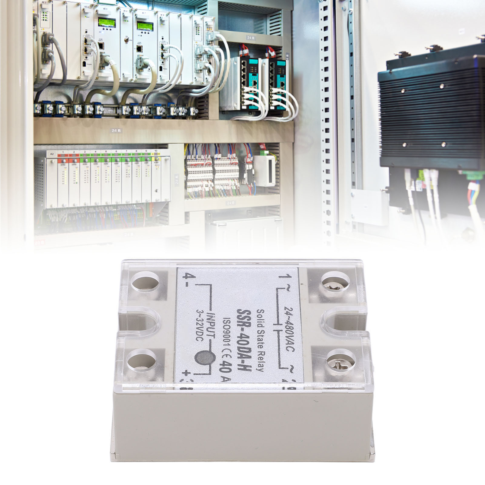 Einphasiges Halbleiterrelais 40 A (ssr), Steuerspannung 3-32 V Dc (ac 24-480-480 V Dc).