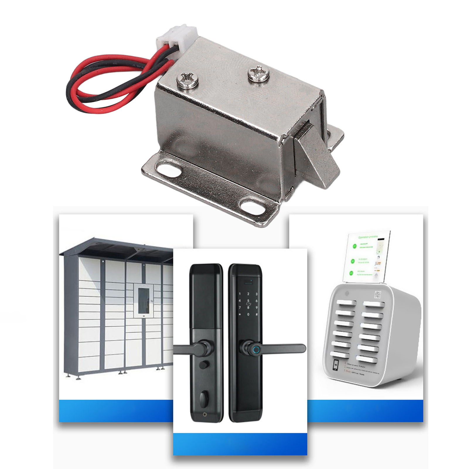 Elektronisches Miniatur-türschloss (2a), Kompatibel Mit Verkaufsautomaten Und Mehrzweckschränken. Elektrischer Entriegelungsbauteil (6v Dc).