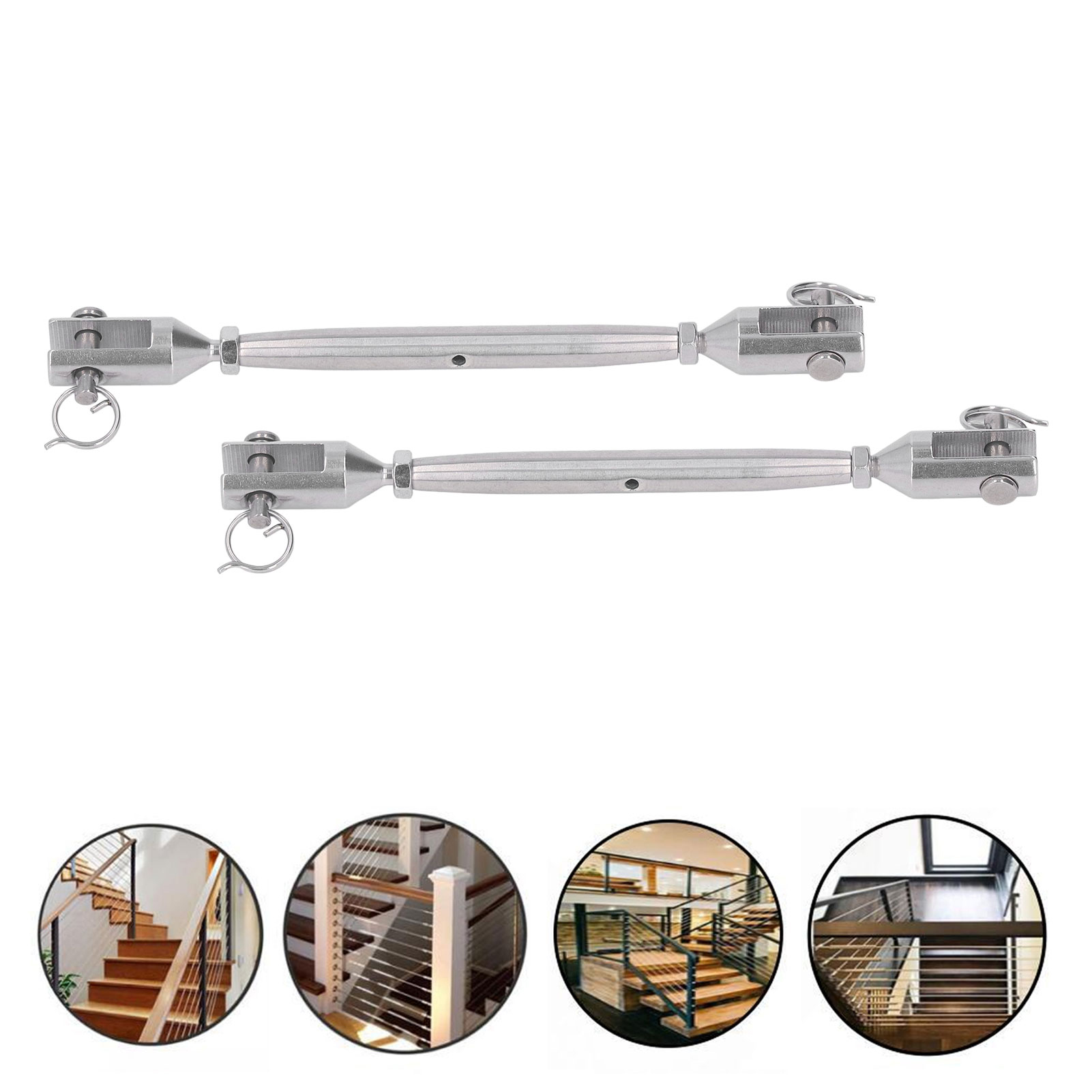 2 Gerade Edelstahlverbinder Für Kabel, Verdrahtungszubehör, M4-zugkabelverbinder