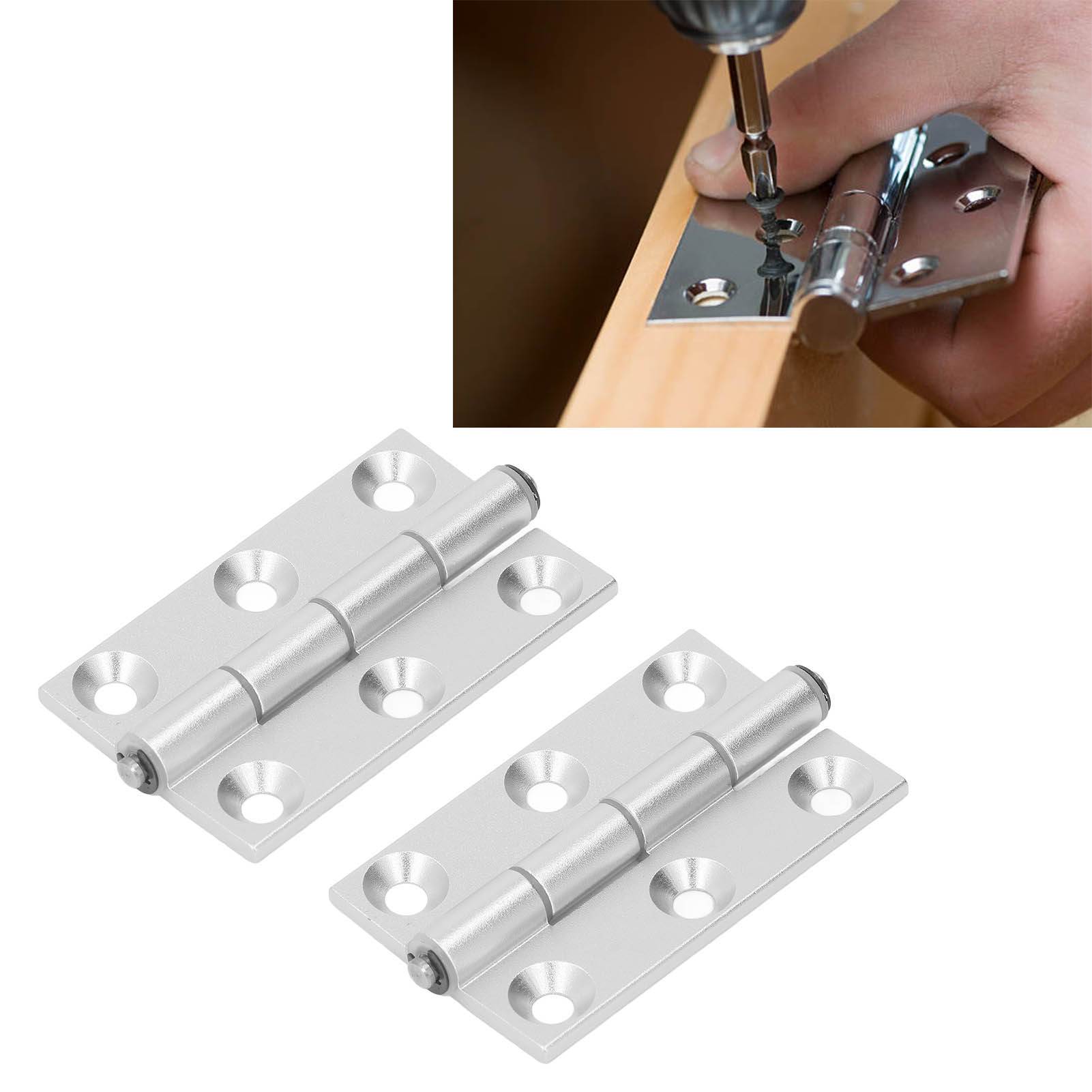 Klappscharnier Aus Hhpsnl6-aluminiumprofil In 2 Teilen, Harzbuchse Und Achse.