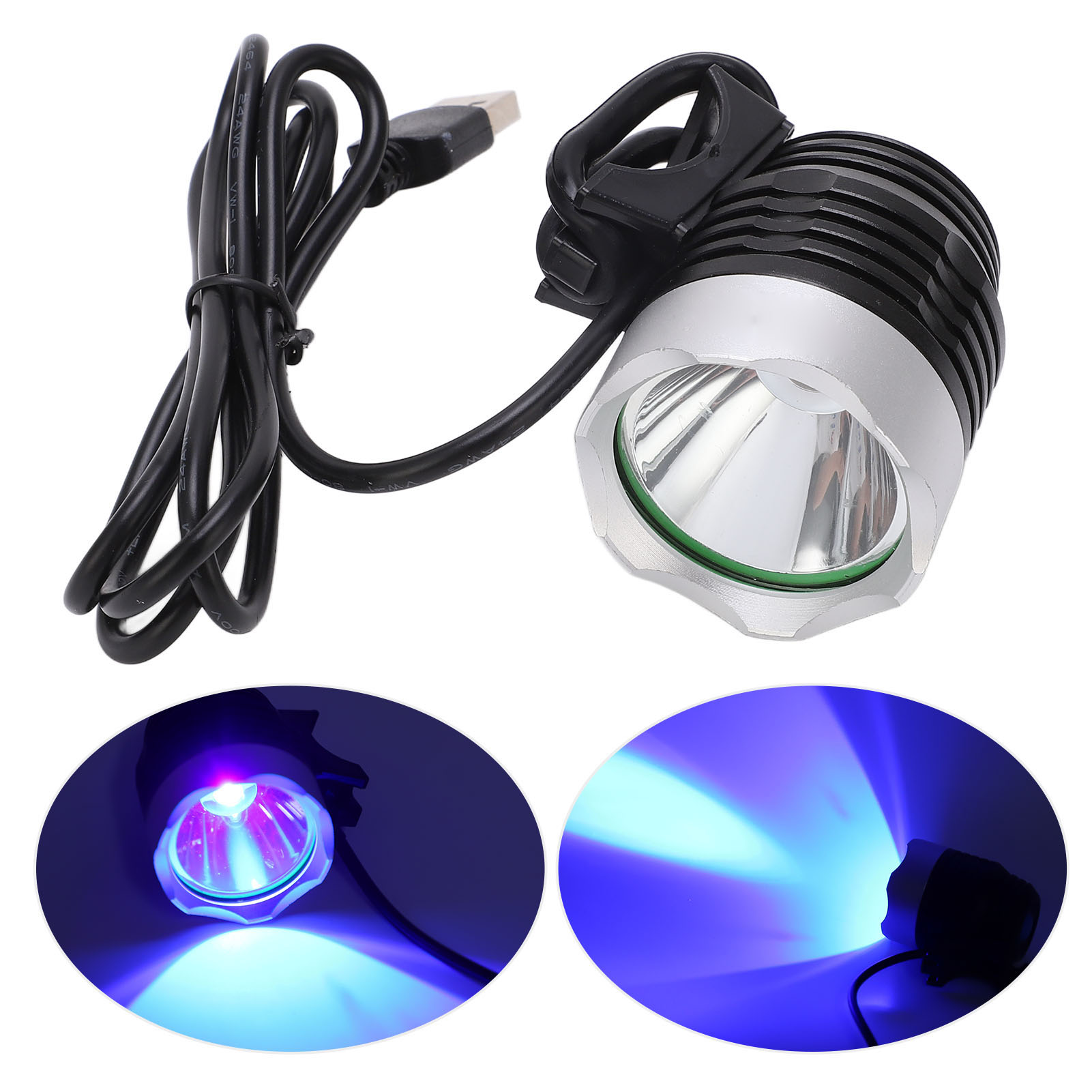 K-339 Usb-uv-taschenlampe Mit Grüner, Ölhärtender Uv-lampe Und Doppellampenkern