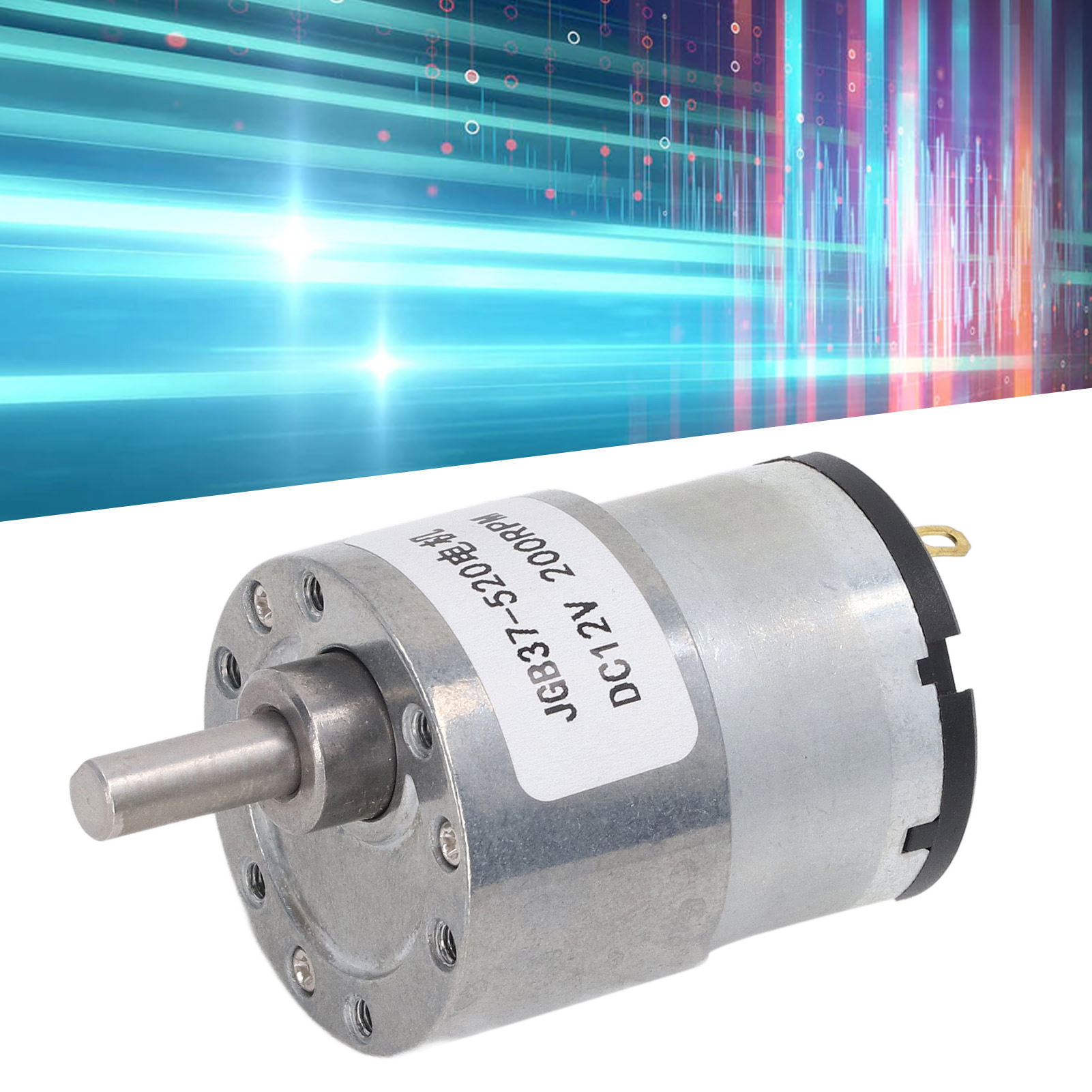 Jgb37-520 Dc12v Getriebemotor Mit Hall-effekt-encoder, Ausgleichswagen Mit 200 U/min Drehzahlmessung