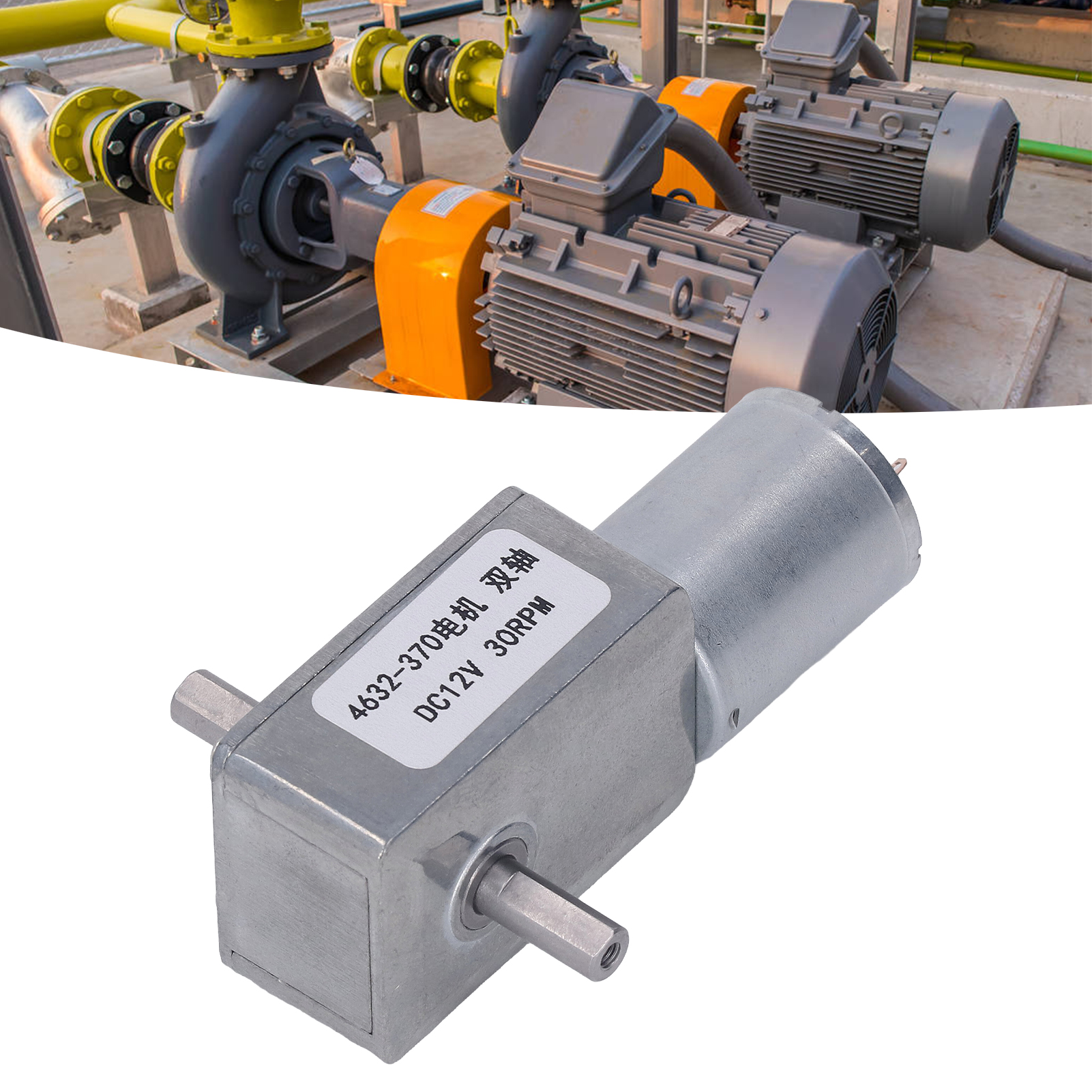 4632-370 Doppelwellen-schneckengetriebe-gleichstrommotor, 30 U/min