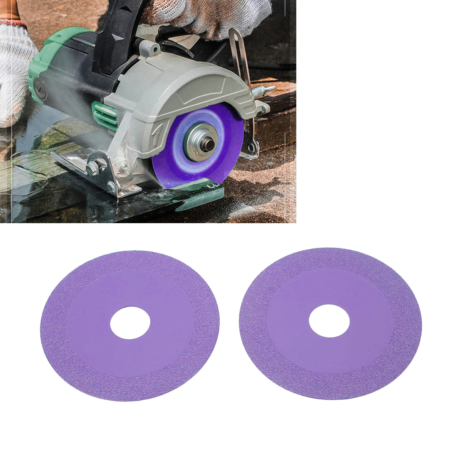 Stück, Außendurchmesser 100 Mm, Innendurchmesser 22,23 Mm, 15 Mm Breit Und 1 Mm Dick, Diamantschleifscheibe, Trennscheibe Für Glas, Keramikfliesen, Jade, Kristall, Polierscheibe Für Weinflaschen, Lila