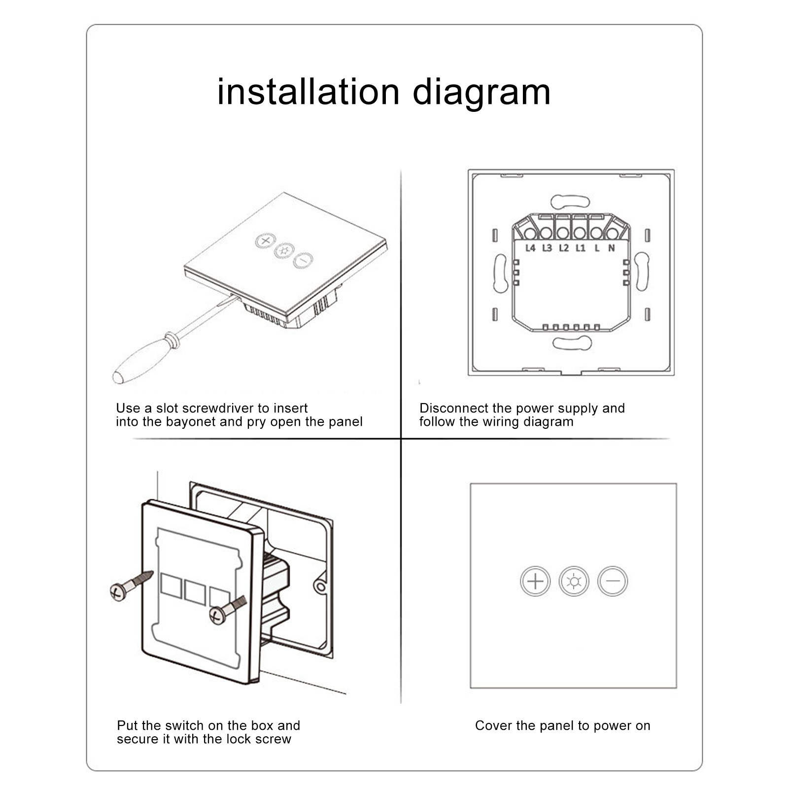 Intelligenter Touch-dimmschalter, Sprachsteuerung, Fernsteuerung Per App, Ac100240v