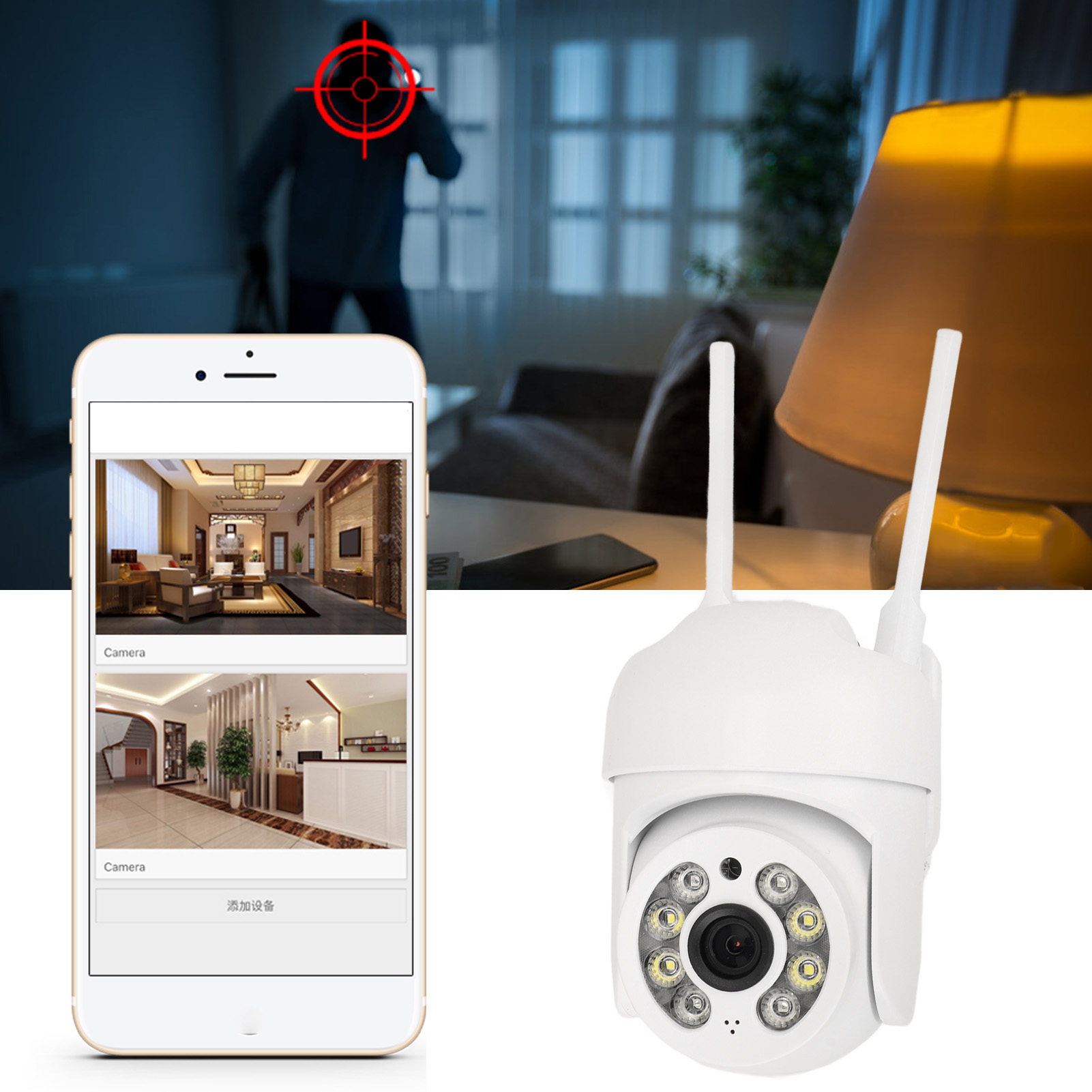 Drahtlose Wlan-außenkamera Hd 1080p (europäischer Standard 100-240 V)