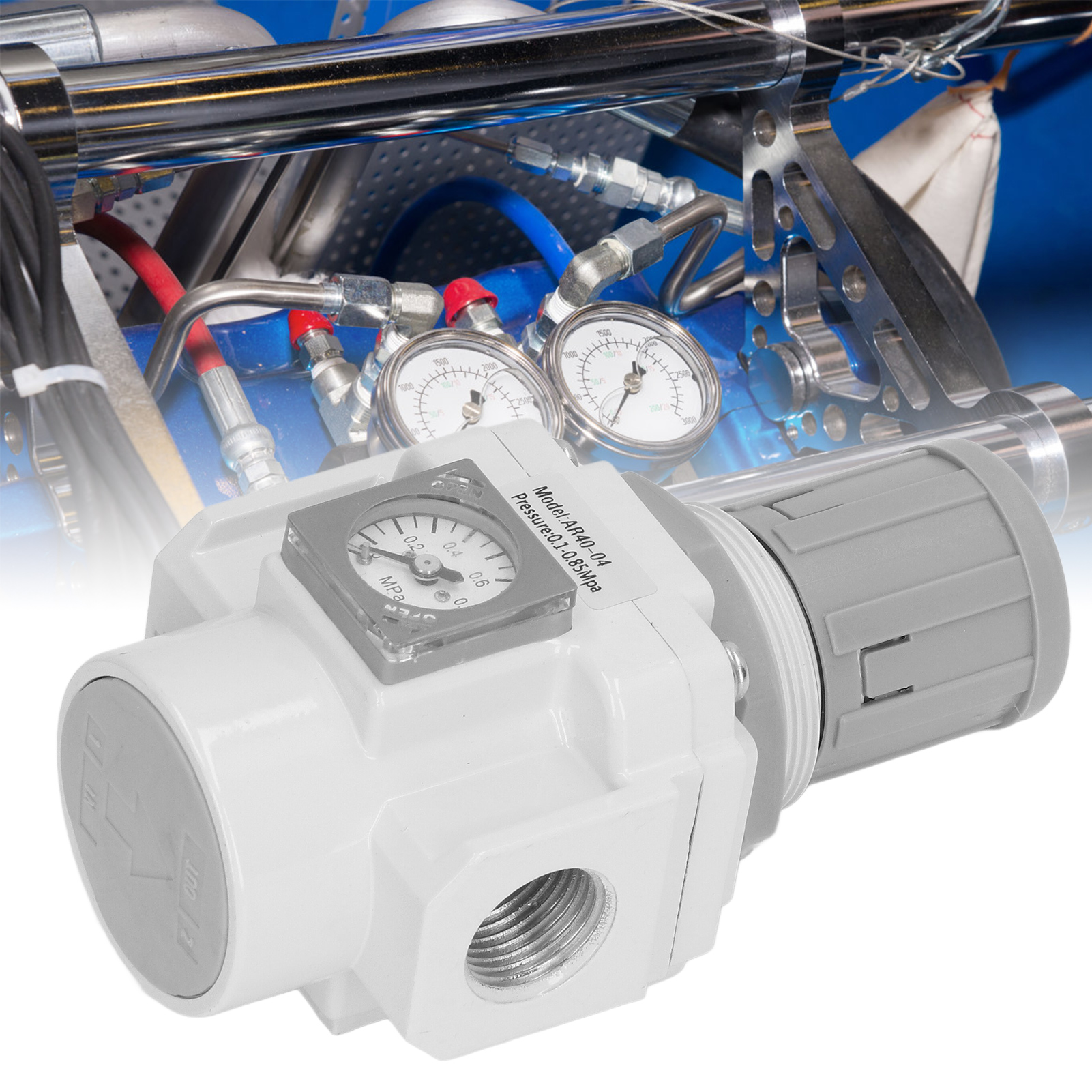 Ar40-04 Luftdruckregler Mit Miniatur-steuerventil Für Luftkompressoren Oder Druckluftwerkzeuge. G1/2-zoll-einlass-/auslassgewinde.