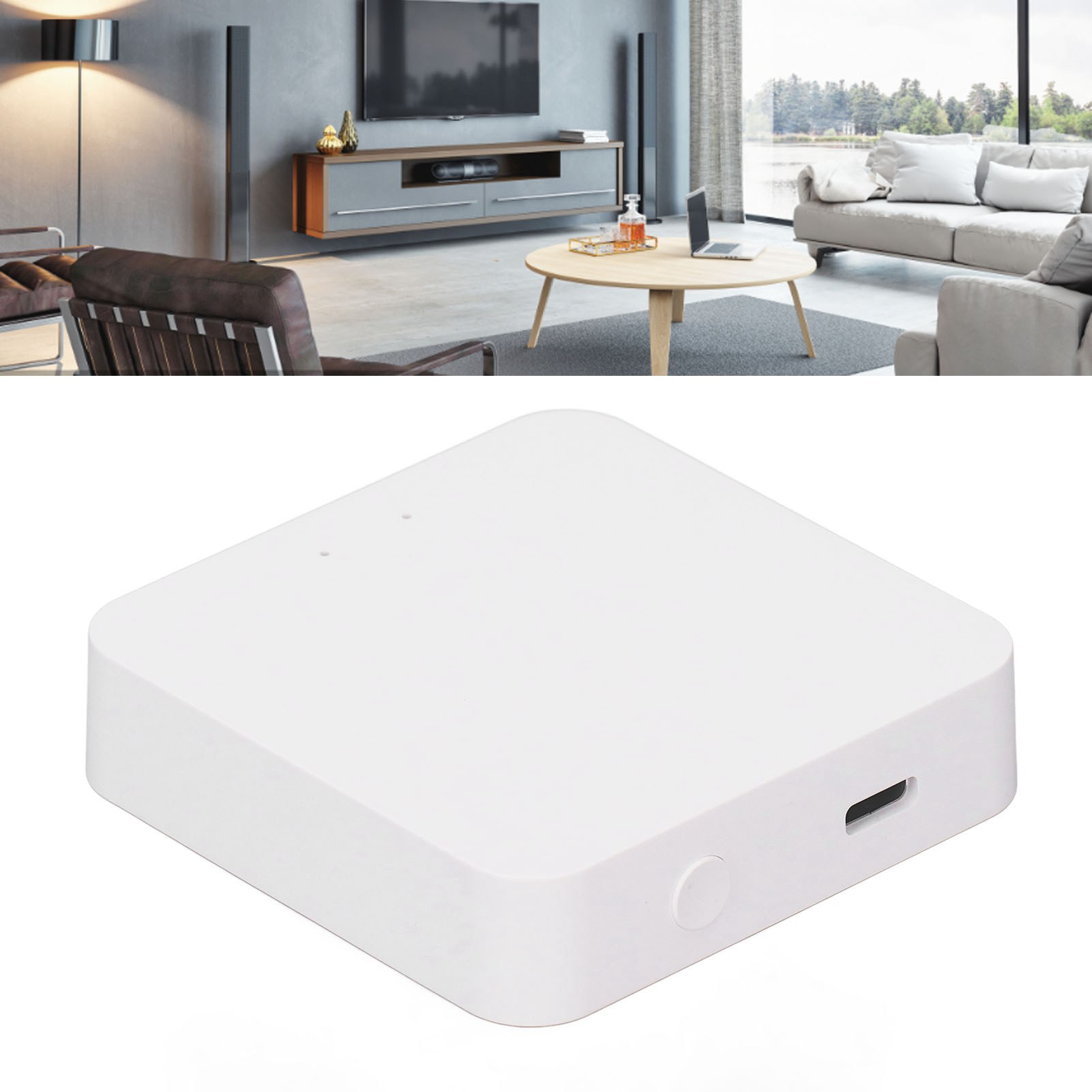 Der Drahtlose Gateway-hub Unterstützt Den Betrieb Über Eine 2,4-ghz-wlan/zigbee/bluetooth-mobilanwendung Zur Fernsteuerung Des Gateways.