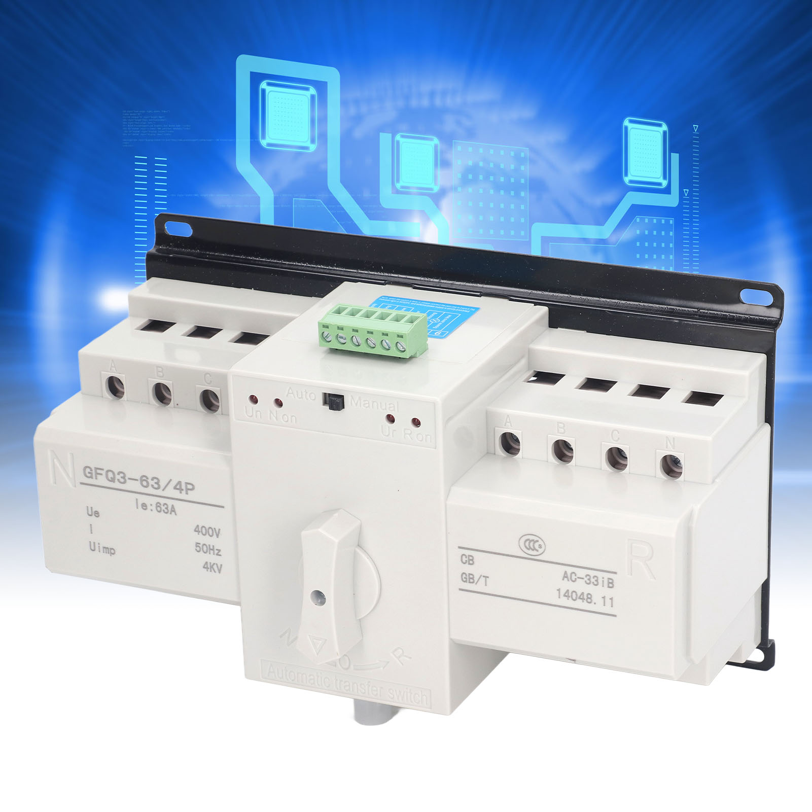 Automatischer Umschalter Für Zwei Stromversorgungen (ac400v 63a) Für Ats/4p-generatoren