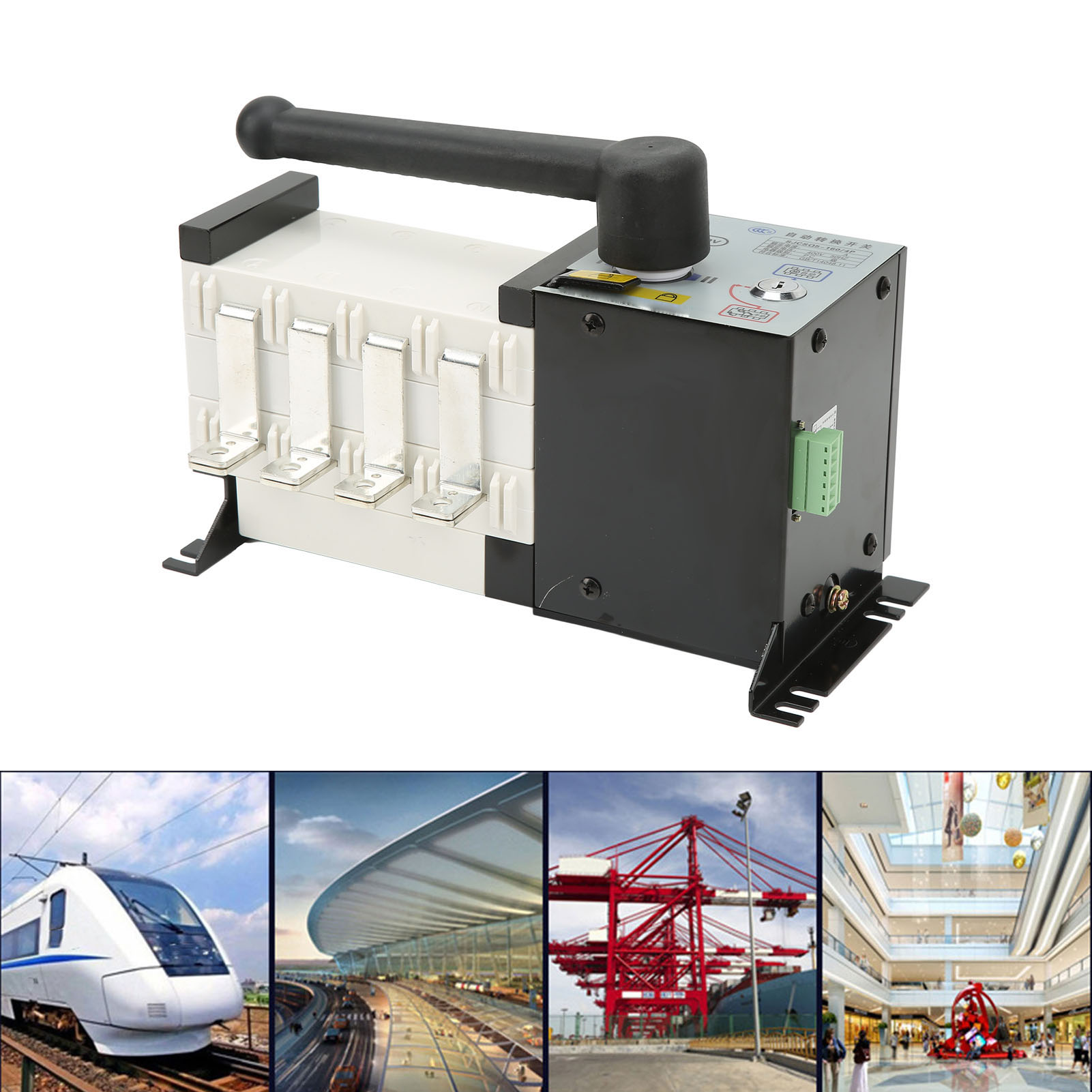 Sjcsq5-160/4p Stromaggregat, Automatischer Umschalter Für Zwei Stromversorgungen, Intelligente Trennschaltung Auf Pc-ebene, Ac400v, Zwei Eingänge Und Ein Ausgang, Feuerlöschausführung, Ats160a.