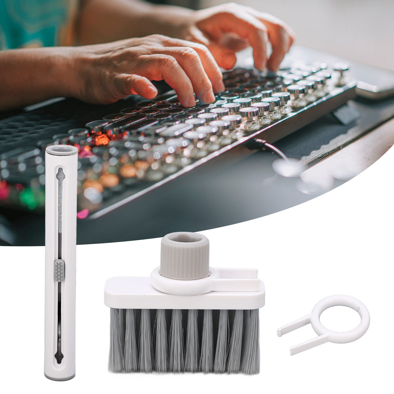 Multifunktionale Reinigungsbürste, All-in-one-reinigungsbürste Für Bluetooth-kopfhörer, Tragbare Staubbürste Für Mobiltelefone Und Tastaturen