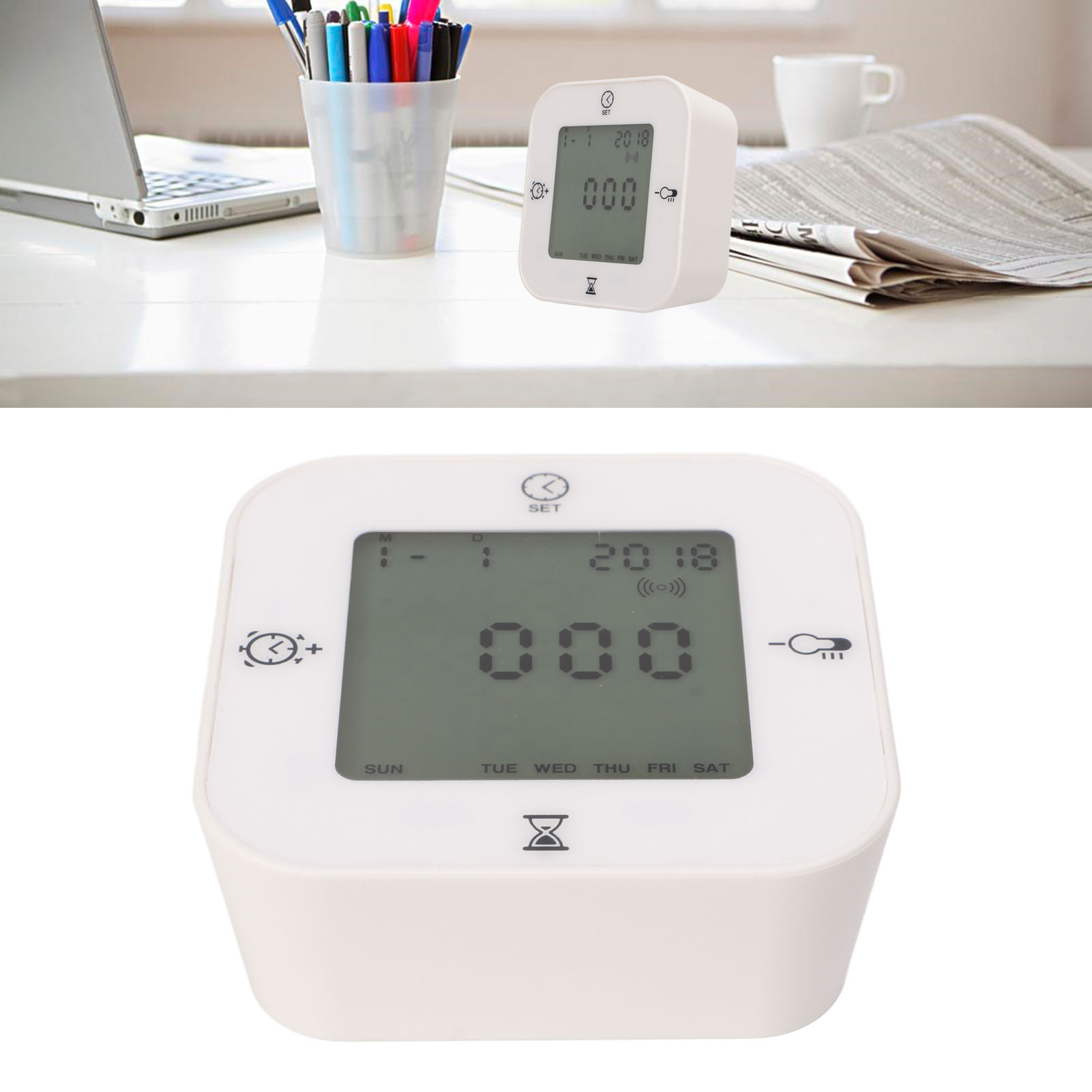 Multifunktionales Thermometer Und Hygrometer Mit Sprachsensor, Elektronisches Thermometer Und Hygrometer Zur Messung Von Temperatur Und Luftfeuchtigkeit.