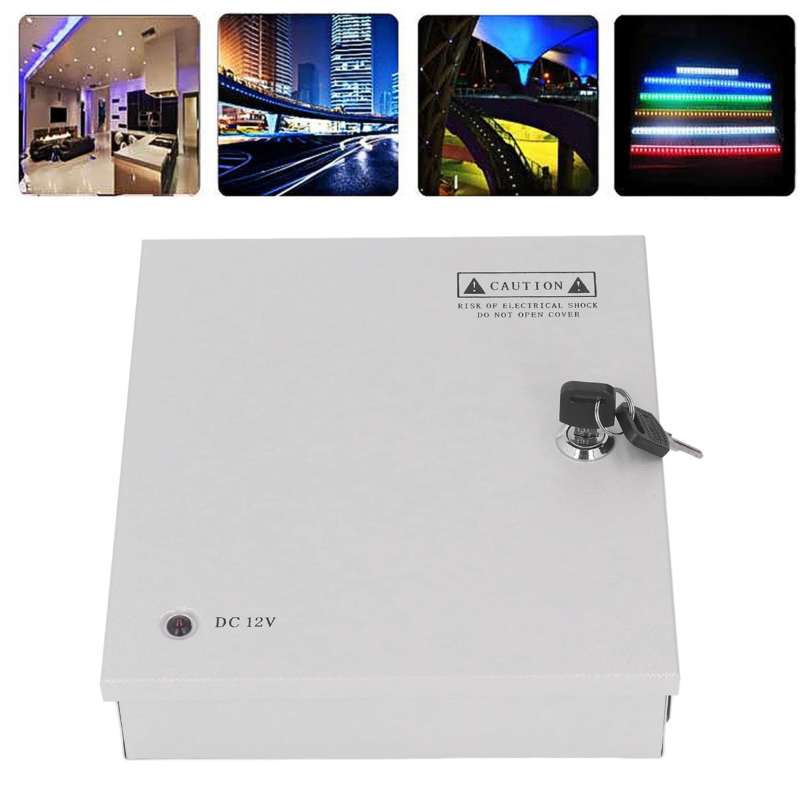 9-kanal 12v 10a Cctv-netzteil Mit Metallgehäuse, Netzstecker Und Verriegelung, Geeignet Für Sicherheitskameras, Dvrs, 110v/220v Netzwerkkameras.