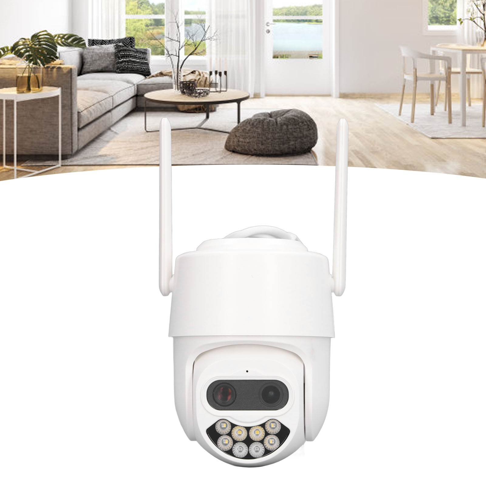 1080p Hd Drahtlose Außenkamera, Überwachungskamera Mit Dual-zoom-objektiv (europäischer Standard)