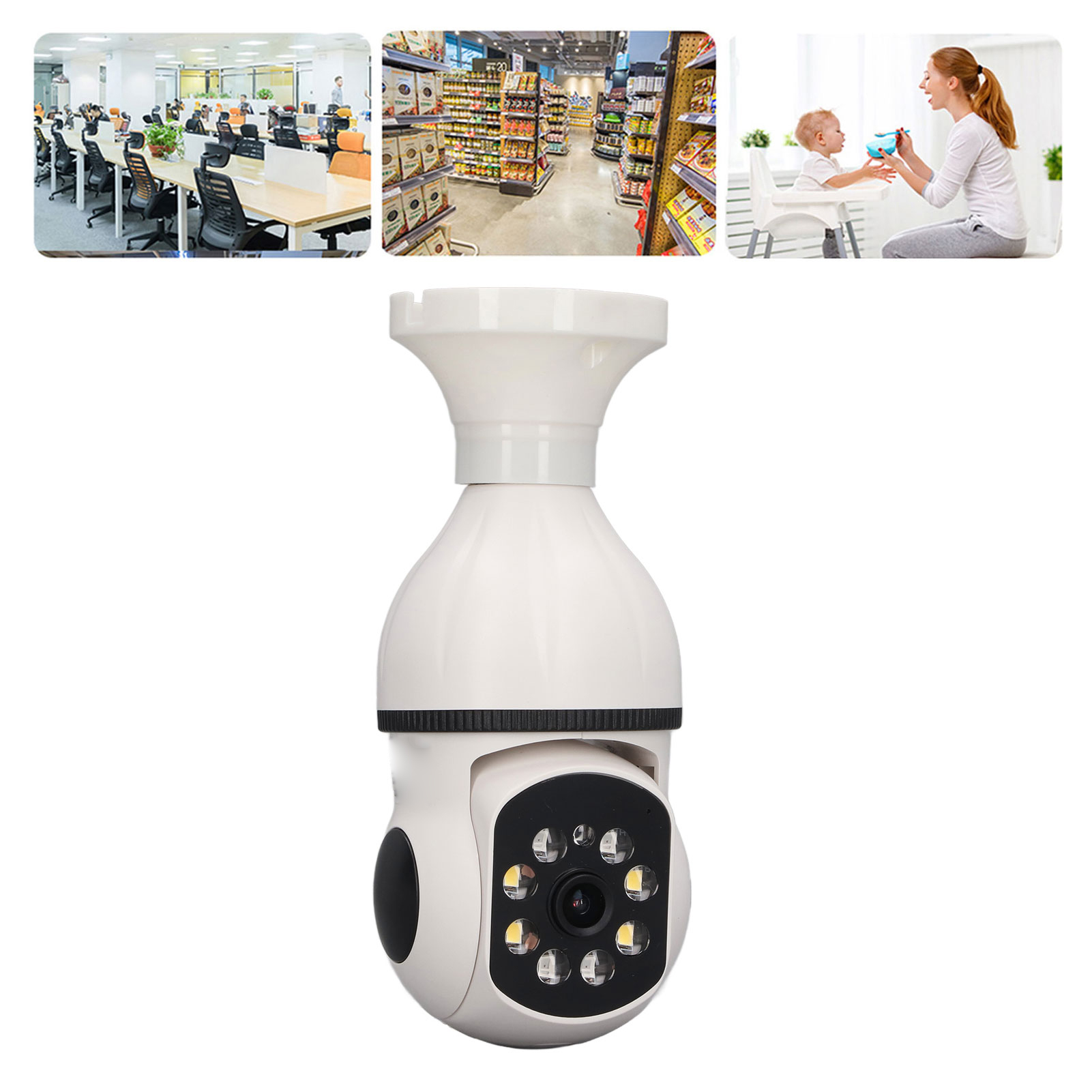 Intelligente Dualband-wlan-überwachungskamera Mit Integrierter Hd-lampe, 110–240 V