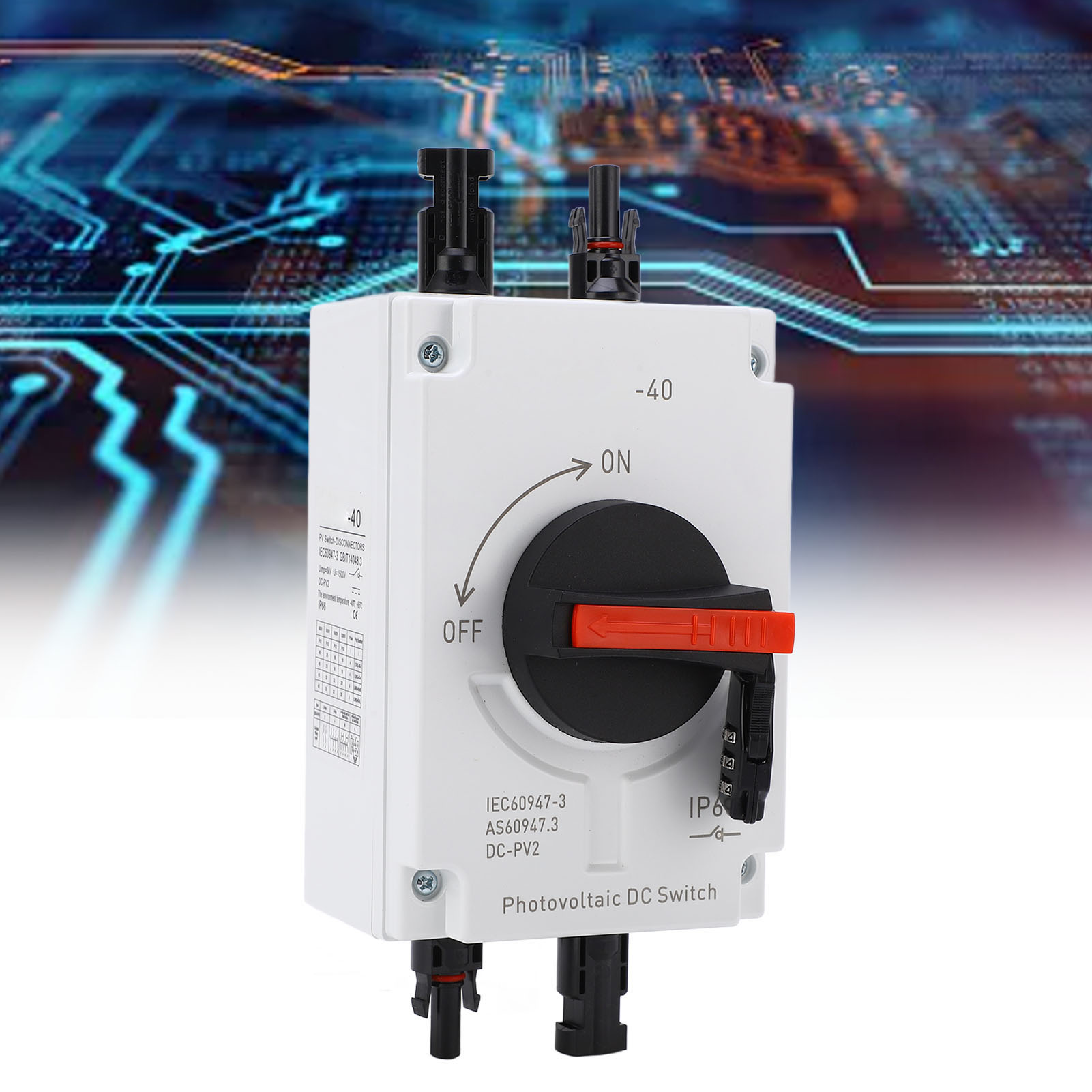 1200 V 32 A 4-poliger Gf40-außen-trennschalter, Wasserdicht (ip66) Für Photovoltaikanlagen Zum Schalten Von Solarstromschienenlasten
