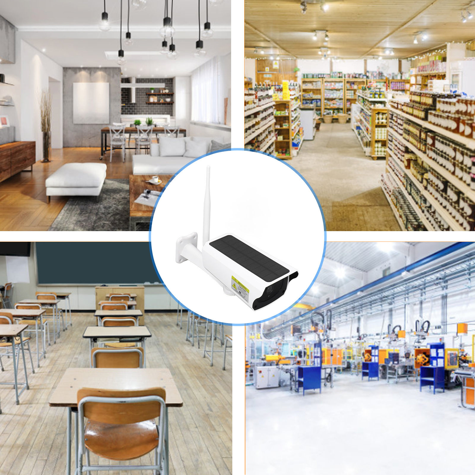 Solarbetriebene Sicherheitskamera, Kabellose Außenkamera, Batteriebetriebene Kamera, Eingebautes Solarpanel, Scheinwerferkamera, Hochauflösendes Wlan, Wasserdicht, Kabellose Solar-überwachungskamera.