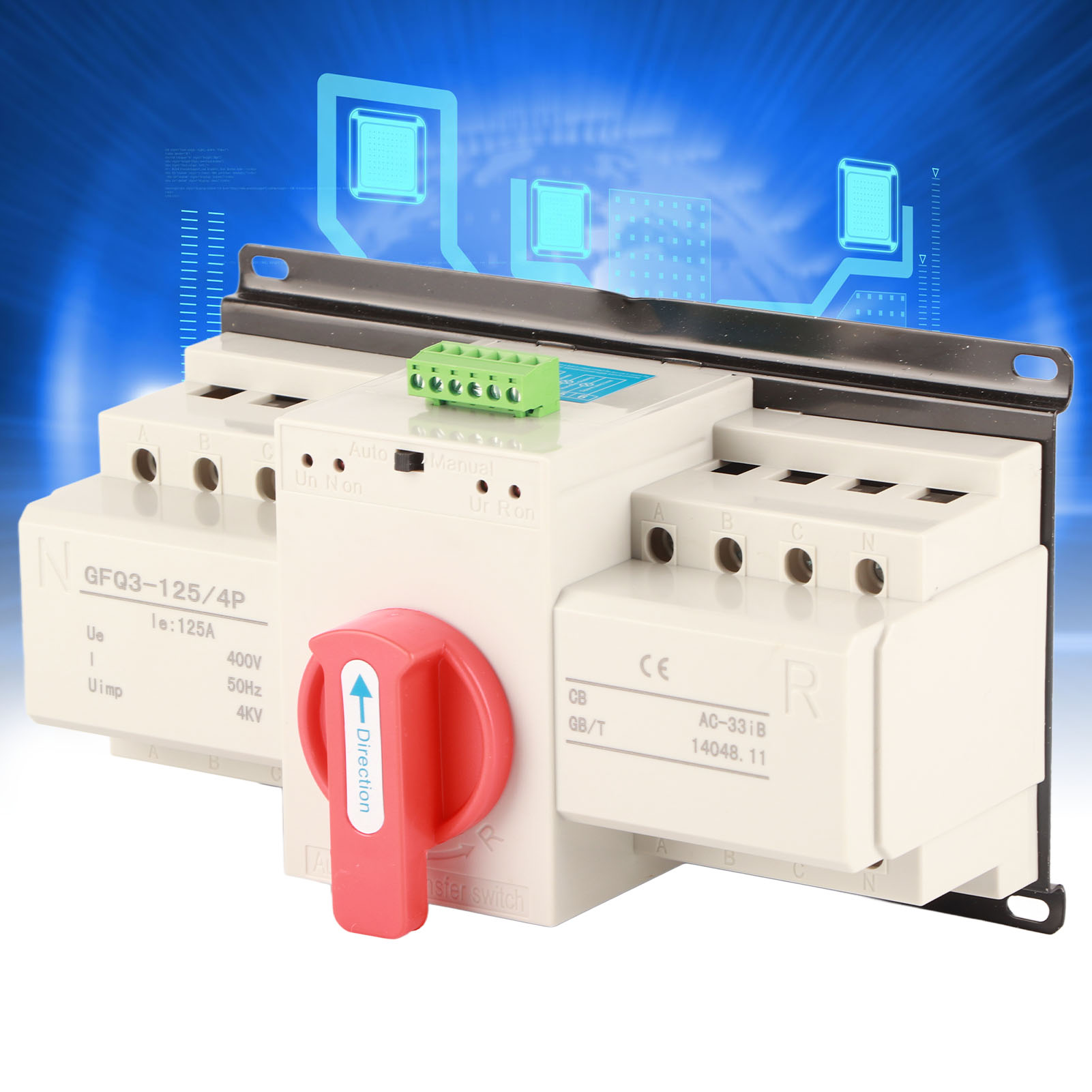 Automatischer Umschalter Für Zwei Stromversorgungen (ac400v 125a) Für Ats/4p-generatoren