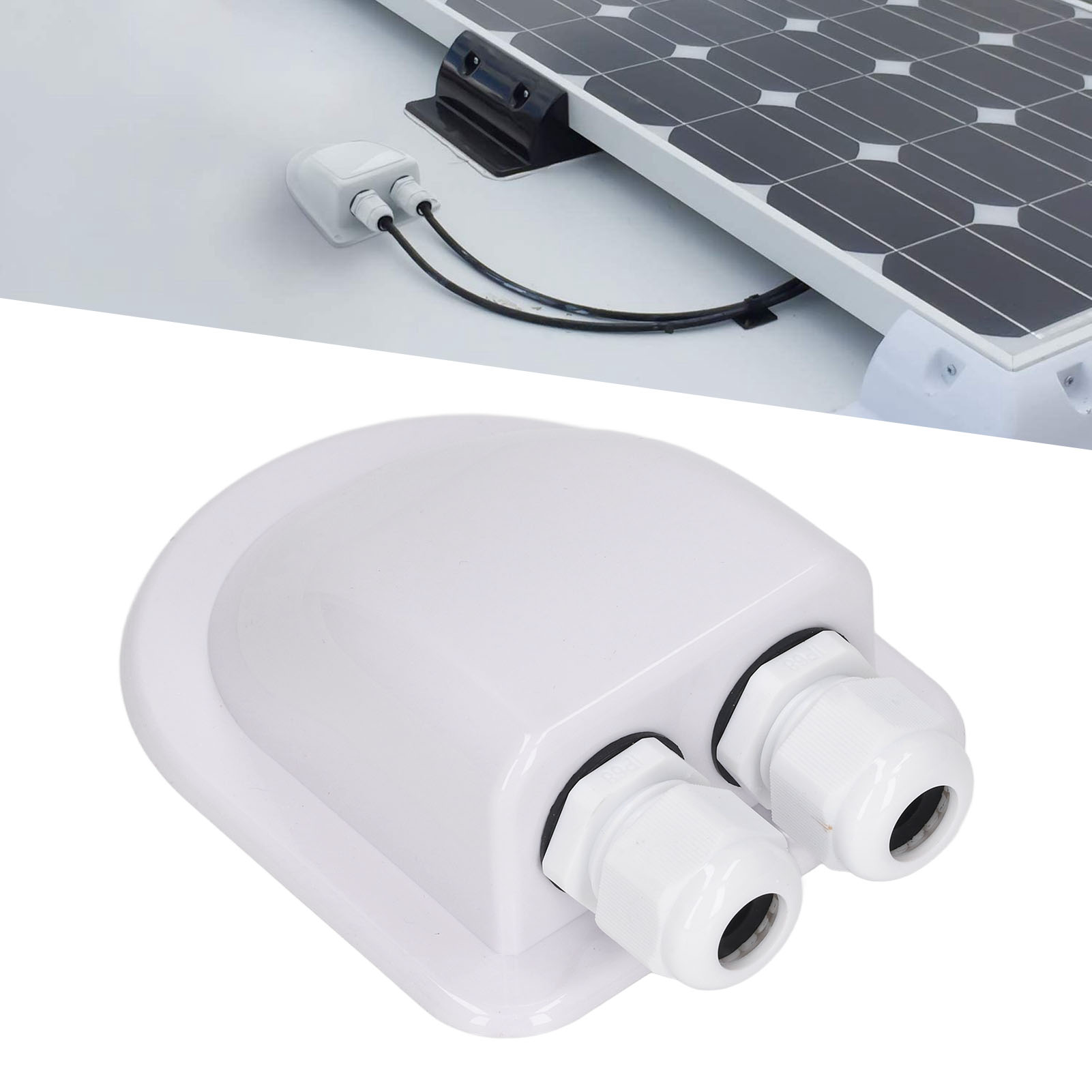 Kabelanschlussdose, Photovoltaik-solarmontagehalterung, Weißer Sockel