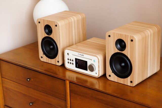 Pure Classic Stereo Mini Heim-Audio-Mikrosystem 40 W Eiche, Weiß