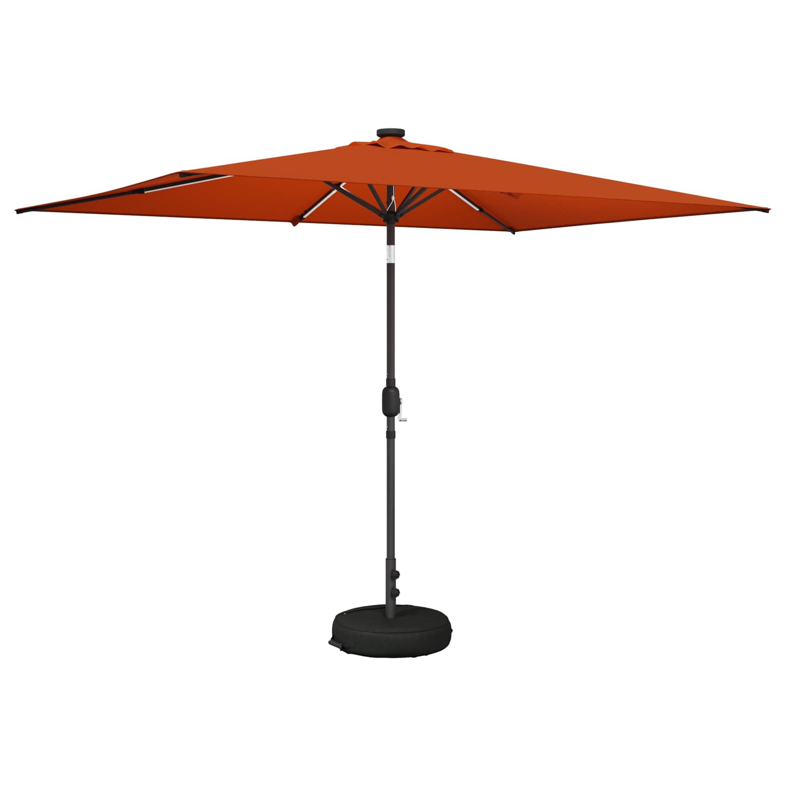 Maison Exclusive - Gartenparasol Mit Led-lichtern Und Sockel 2 X