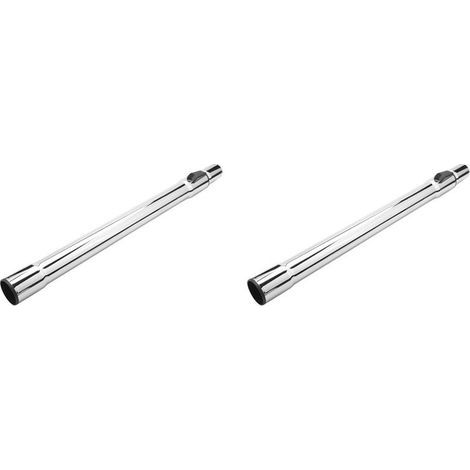 2x Tuyau Télescopique En Métal Tube Droit Tube D'Extension Pour Pièce Accessoire D'Aspirateurs De Toutes Les Type Tuyau De Filtre Hepa Sans Brosse