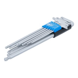 Bgs Technic - Winkelschlüssel-Satz extra lang T-Profil (für Torx) mit Kugelkopf T10 - T50 9-tlg.