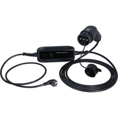 KS Tools efuturo mobile Ladestation mit Typ 2 Ladekabel, 1 Phase, bis zu 3,7 kW, bis zu 16 A, 230 V, Mode 2, LCD Display, Schuko-Stecker
