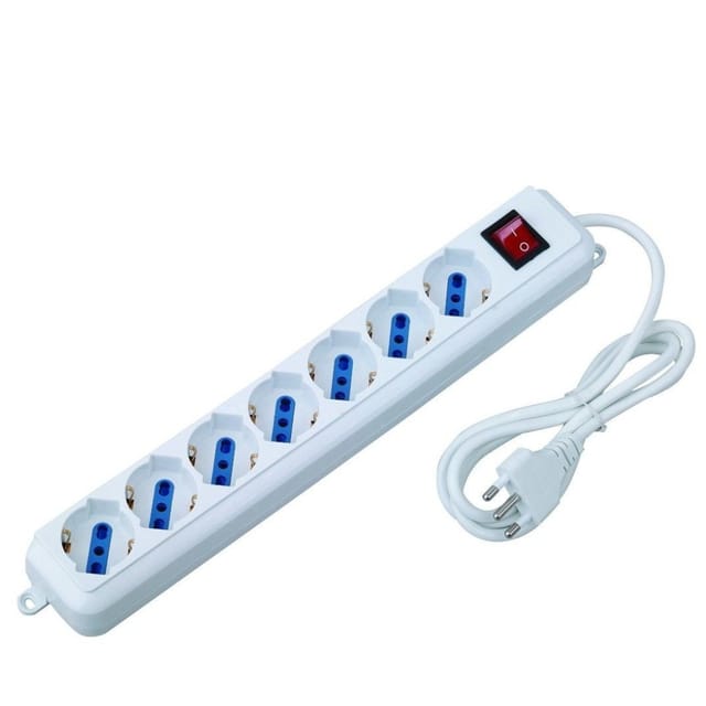 Trade Shop - STECKDOSENLEISTE 7 SHUKO STECKDOSEN MIT SCHALTER UND 16A STECKER -
