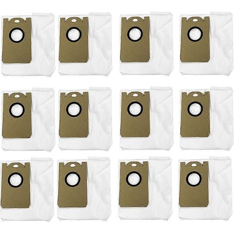 12 Dust Bags Pour Medion X20 Sw+ Md 11415 / Neatsvor S600 / Tesla Ai300 Plus / Vistefly M203 / Xbot L7 Pro Sweeper