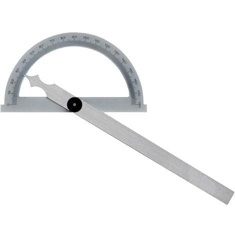 Gradmesser mit Feststellschraube 200mm - Winkelmesser Messbereich Messbereich 0-180 Grad
