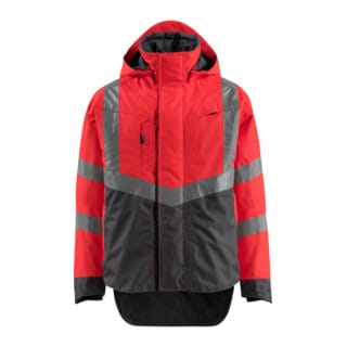 Mascot SAFE SUPREME Warnschutz Hard Shell Jacke Harlow 15501-231 Gr. 4XL hi-vis rot/dunkelanthrazit
