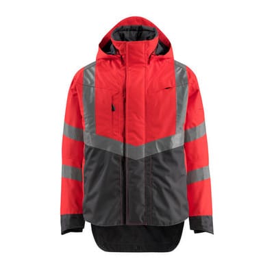 Mascot SAFE SUPREME Warnschutz Hard Shell Jacke Harlow 15501-231 Gr. 3XL hi-vis rot/dunkelanthrazit