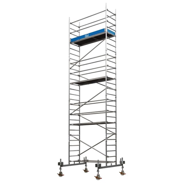 Iller Fahrgerüst mit Fahrbalken 2,20x0,75m und 200mm Rollen spindelbar 8,55m AH