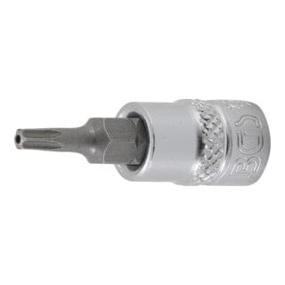 Bgs Technic - Bit-Einsatz Antrieb Innenvierkant 6,3 mm (1/4') T-Profil (für Torx) mit Bohrung T15