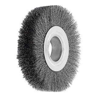 Lessmann ® - Lessmann Rundbürste 150 mm für Winkelschleifer oder Maschinen, Borsten gewellt