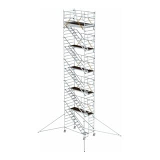 MUNK Rollgerüst SG mit Schrägaufstiegen 1,35x2,45m und Ausleger 12,35m AH