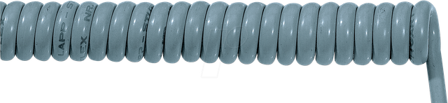 70002629 Spiralkabel ölflex® spiral 400 p 1000 mm / 3000 mm 3 g 0.75 mm² Grau 1 St. - Lapp