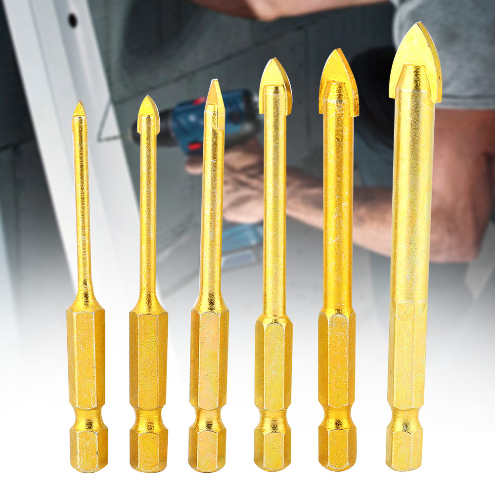 6 Dreieckbohrer Mit Sechskantschaft, Flach- Und Spiralbohrer 3/4/5/6/8/10 Mm
