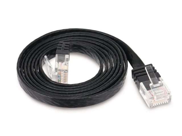 CAT.6 Patchkabel, slim 1 m, schwarz Logilink