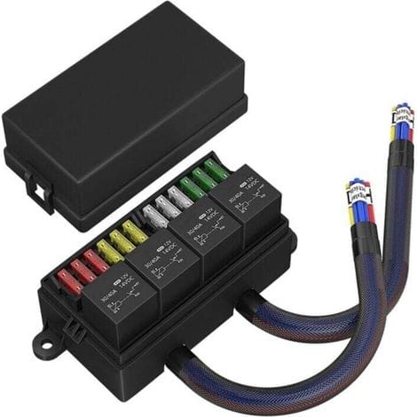 12v Vorverdrahteter Sicherungs- Und Relaiskasten Mit 4 Abgedichteten Atc/atos Für Pkw