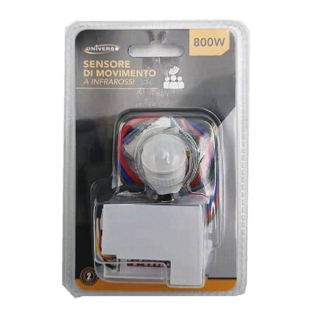 Trade Shop - weisser infrarot-bewegungssensor für led-lampen max 800 w IP20 YCB1050 -