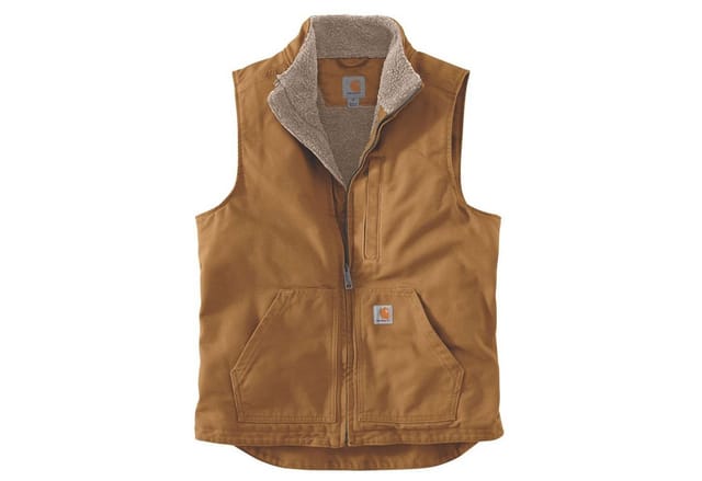 Weste mit ausgewaschenem Entenfutter, ärmellos, Braun, T.XXL