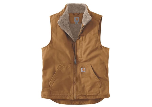 Weste mit ausgewaschenem Entenfutter, ärmellos, Braun, T.Xl