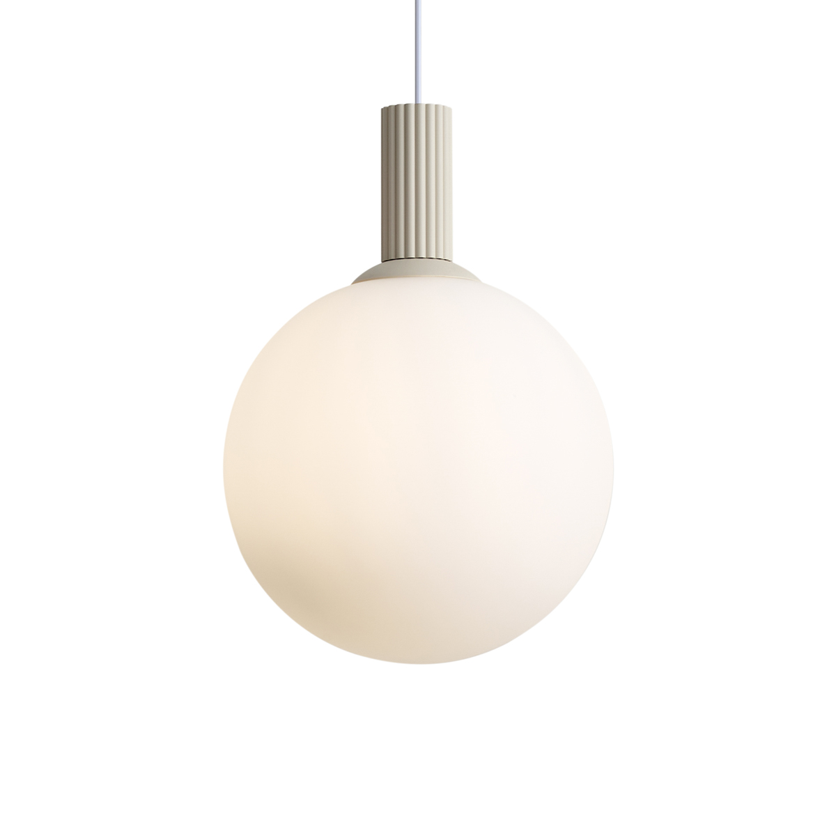 Qazqa Skandinavische Pendelleuchte Beige Mit Opalglas - Polly