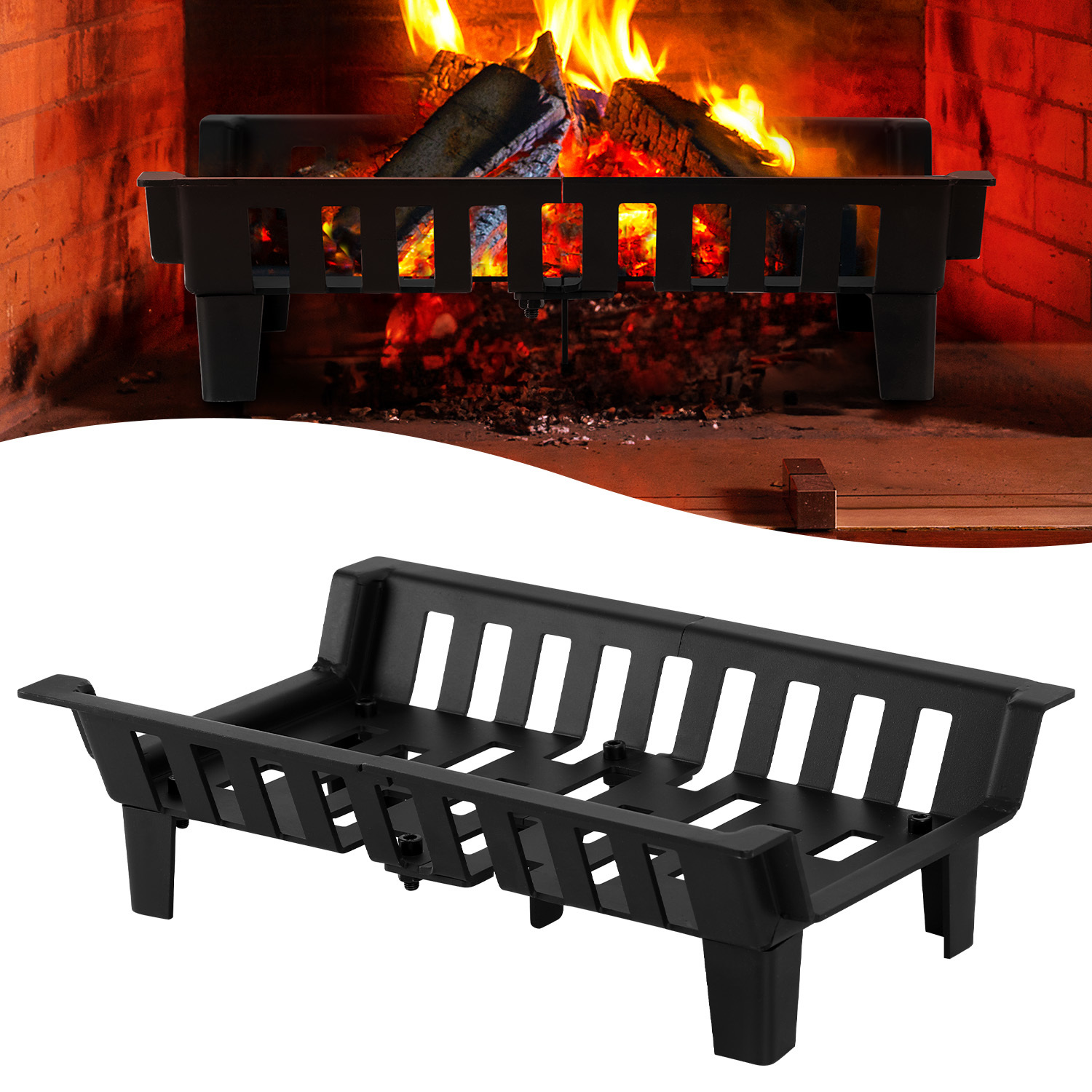 Tolletour Kaminrost Für Kamin Und Feuerstelle, 4 Mm Stahl, Bis 50 Kg Belastbar