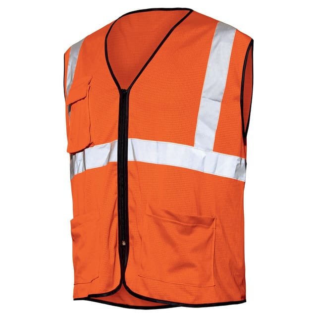 Issaline 01265-032 Orange perforierte Netz-Arbeitsweste XL/XXL