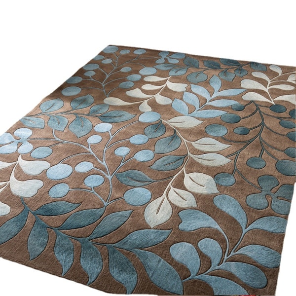 Skandinavischer, Abstrakter Blumenteppich, Rutschfeste Fußmatte Für Wohnzimmer, Schlafzimmer, Trendiger Küchenteppich, Bodenbelag (braun, 40 X 60 Cm)
