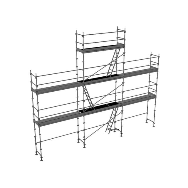 Gerüst 68m² - Struktur + Plattformen - Strebe Version - DUO68-PI-SP