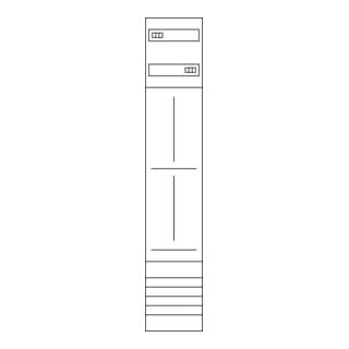 Hager KF,universZ, 1350mm, 2ZP, 1-feld ZH53X3
